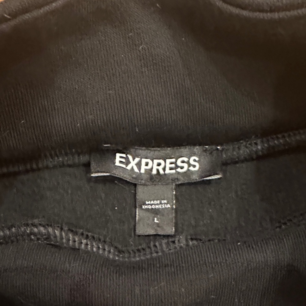 Express Black Long Sleeve Mock Neck Sweater - Picture 2 of 3